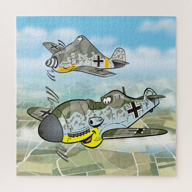 Puzzle Caricaturas del avión de combate alemán WW2 (Vertical)
