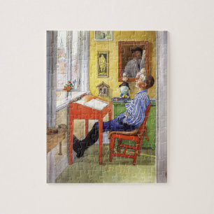 Puzzle Carl Larsson Esbjorn en Red Desk Arte Antiguo