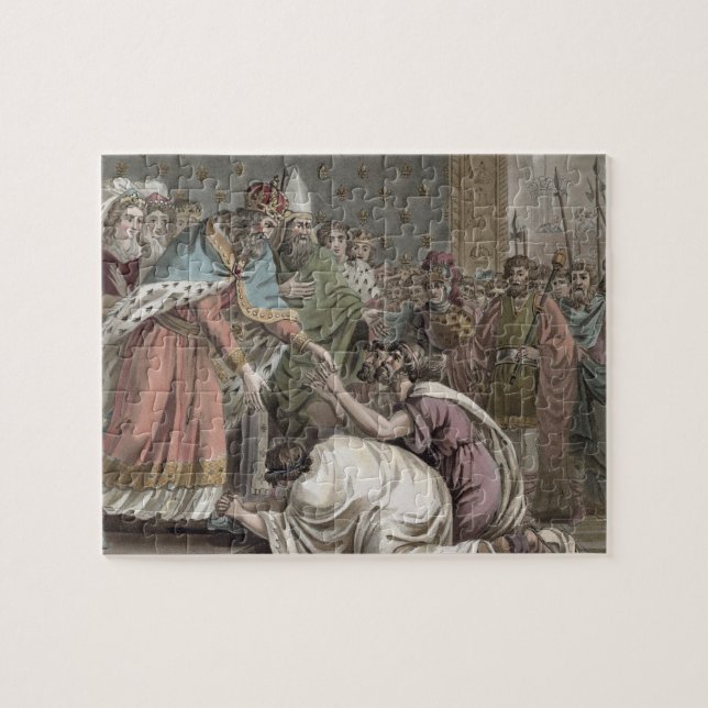 Puzzle Carlomagno (742-814) recibe a los embajadores para (Horizontal)
