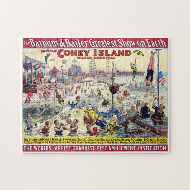 Puzzle Carnaval del Agua de la Isla Coney, 1898 (Horizontal)