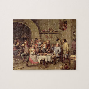 Puzzle Carnaval: "Le Roi Boit", 1690 (aceite en el cobre)