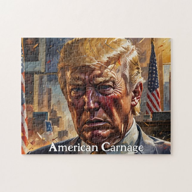 Puzzle Carnicería estadounidense Donald Trump (Horizontal)