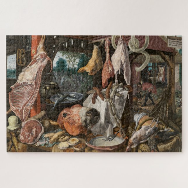 Puzzle Carnicero (por Pieter Aertsen) (Horizontal)