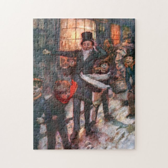 Puzzle Carol Navidades: El empleado y los niños (Vertical)