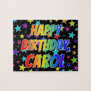 Puzzle "CAROL" Nombre, Diversión "FELIZ CUMPLEAÑOS"