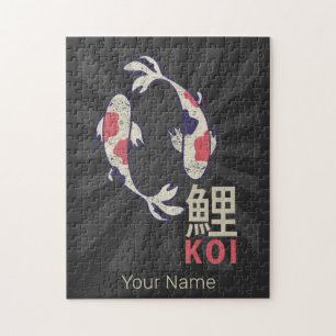 Puzzle Carpa japonesa Koi Vintage Nishikigoi para acuario