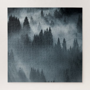 Puzzle Cárpatos de invierno: Paisaje de las montañas Sunr