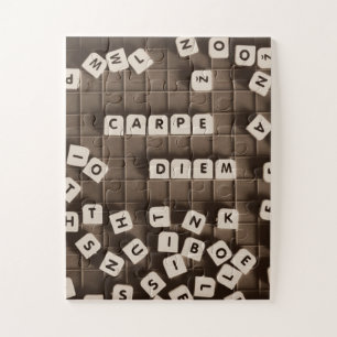 Puzzle Carpe Diem Scrambled Letter Tiles