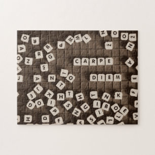 Puzzle Carpe Diem Scrambled Letter Tiles