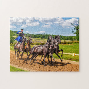 Puzzle carrera de caballos