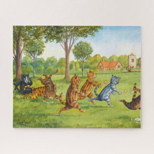 Puzzle Carrera de huevos y cucharas por Louis Wain