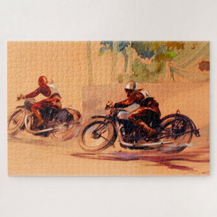 Puzzle "Carrera de motocicletas de época"