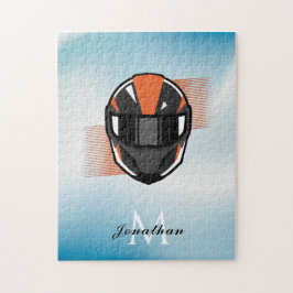 Puzzle Carreras de casco moderno Motorcross Nombre person