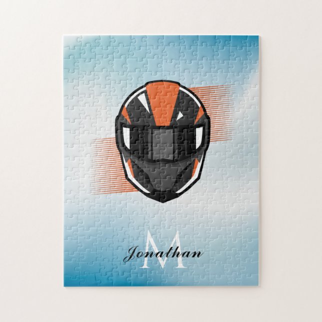 Puzzle Carreras de casco moderno Motorcross Nombre person (Vertical)