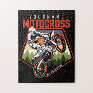 Puzzle Carreras Motocross personalizada Dirt Bike Trail R