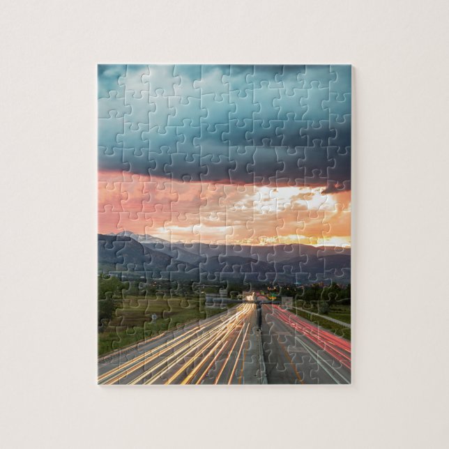 Puzzle Carretera 36 a Boulder hermoso Colorado (Vertical)