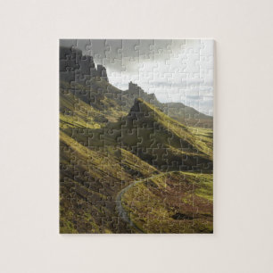 Puzzle Carretera ascendente a The Quiraing, Isla de Skye,