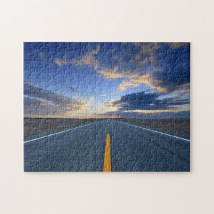 Puzzle Carretera en el día de la salida del sol