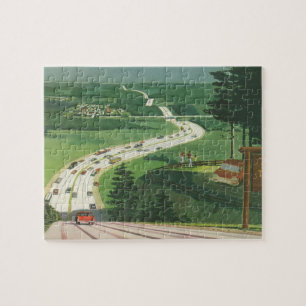 Puzzle Carreteras escénicas americanas antiguas, viaje po