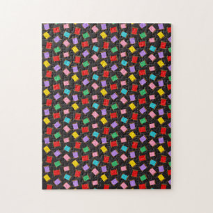 Puzzle Carretes Hilos de Coser Negros Modista Costurera