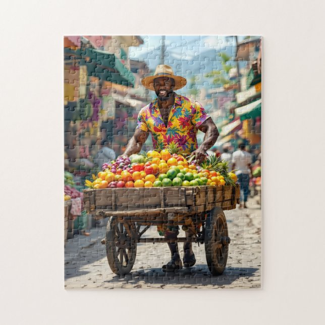 Puzzle carrito de empuje de Jamaica (Vertical)