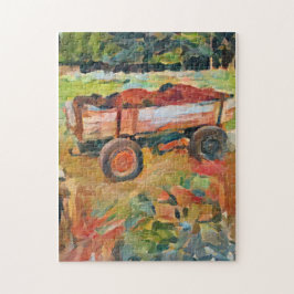 Puzzle carrito de estiércol para la vida rural, rompecabe