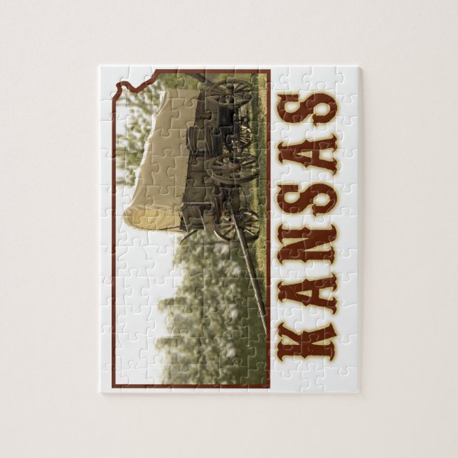 Puzzle Carro cubierto de Kansas (Vertical)