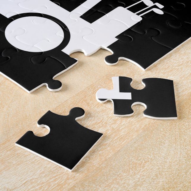 Puzzle Carro de golf I Heart (Love) (Lado)