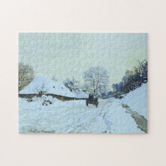 Puzzle Carro Nieve cubierta Carretera Saint-Simeon Monet 