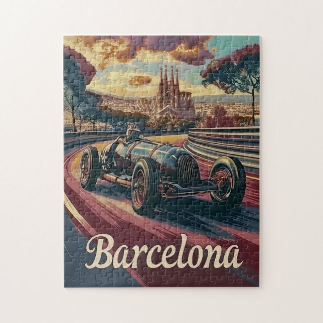 Puzzle Carro vintage de Barcelona (Vertical)