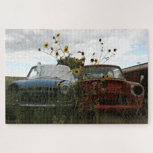 Puzzle Carros azules y rojos (Horizontal)