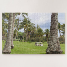 Puzzle Carros de golf en la bahía de Poipu, Kauai, Hawaii