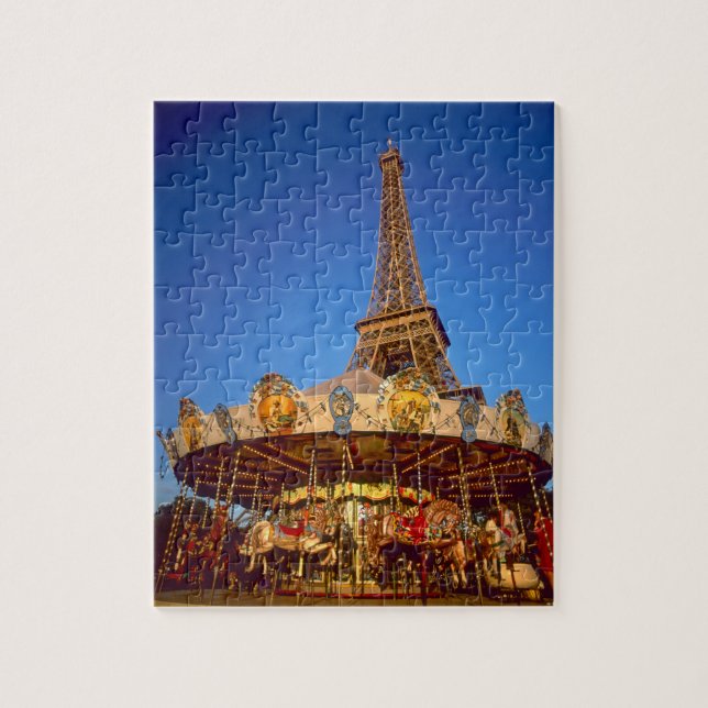 Puzzle Carrusel, Torre Eiffel, París, Francia (Vertical)