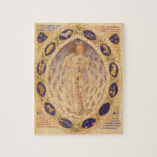 Puzzle Carta Antigüa del Zodiaco Celeste, Astrología Vint