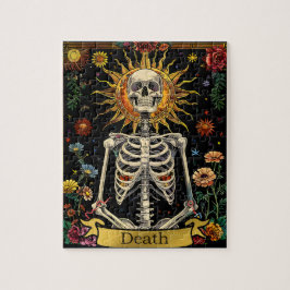 Puzzle Carta de la Muerte del Tarot Bruja Gótica Calavera