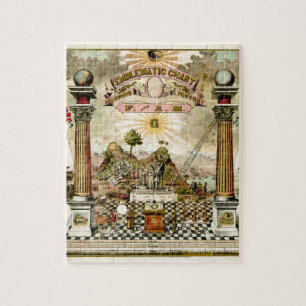 Puzzle Carta emblemática masónica del Freemason
