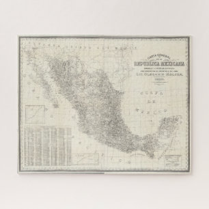 Puzzle Carta general de la República Mexicana Mapa