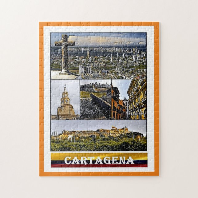 Puzzle Cartagena - Mosaico - Colombia (Vertical)