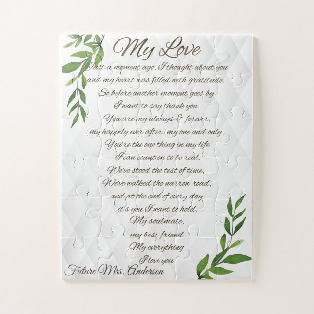 Puzzle Cartas a mi futuro esposo (Vertical)
