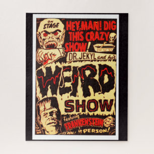 Puzzle Cartel de espectáculo de terror vintage rompecabez