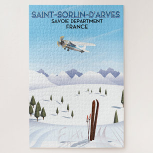 Puzzle Cartel de esquí de Saint-Sorlin d'Arves Francia
