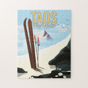 Puzzle Cartel de esquí de Taos Nuevo México