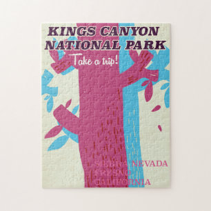 Puzzle cartel de parque nacional kings canyon, California