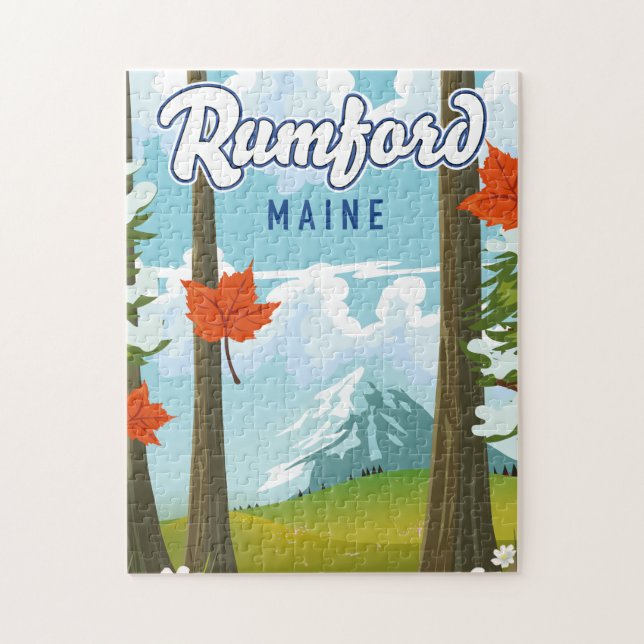 Puzzle Cartel de Rumford Maine (Vertical)