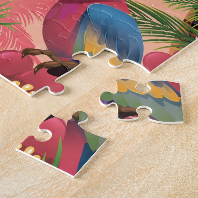 Puzzle cartel de vacaciones de las Islas Abaco (Lado)