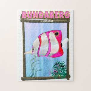 Puzzle cartel de viaje a Bundaberg Australia