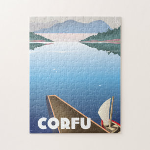 Puzzle Cartel de viaje a Corfú