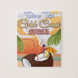 Puzzle Cartel de viaje a Gold Coast, Australia