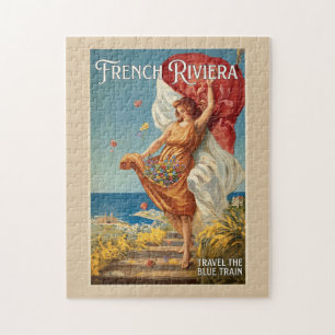 Puzzle Cartel de viaje a la Riviera Francesa