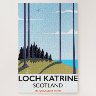 Puzzle Cartel de viaje a Loch Kattrine Escocia